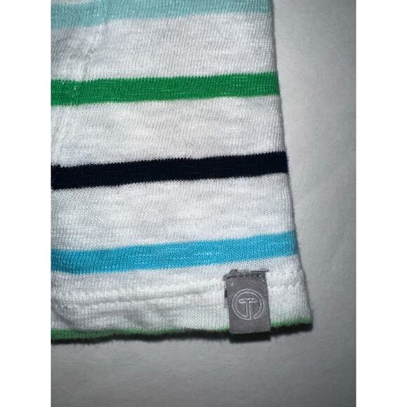 T By Talbots Tee Women’s Plus Size X Supersoft Jersey Open Back Multi Stripe - Picture 8 of 10